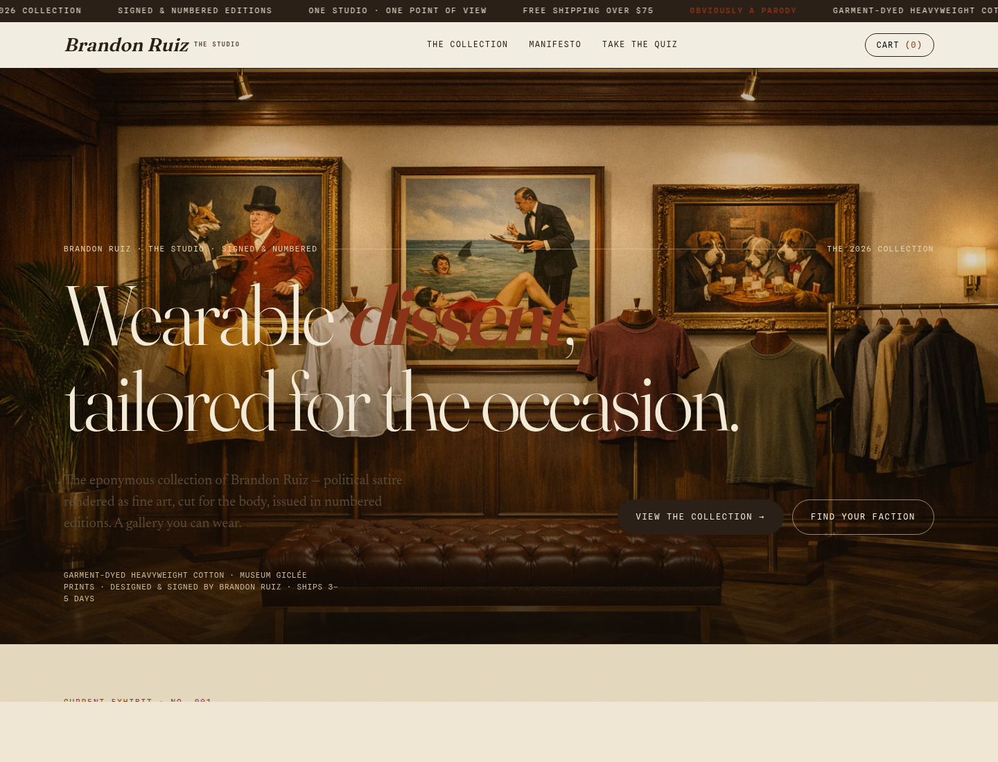 Brandon Ruiz Studio website
